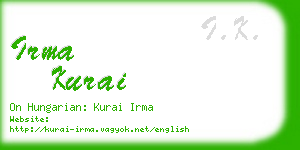 irma kurai business card